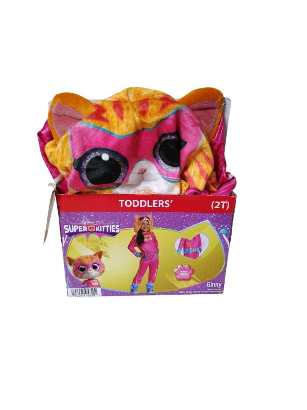 Disney Jr Superkitties Toddler 2T Ginny Hooded Jumpsuit Halloween Costume Set Ne
